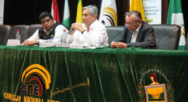 Presidente del CNE dialogó con organizaciones políticas de Los Ríos