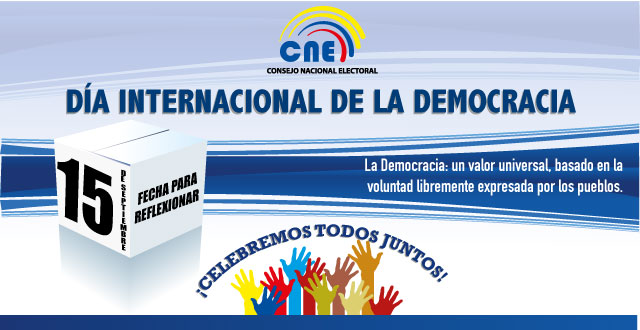 15 de septiembre, Día Internacional de la Democracia