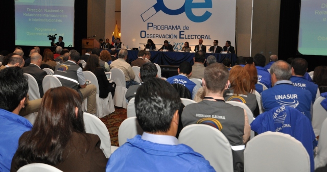 UNASUR validará recomendaciones de misiones electorales